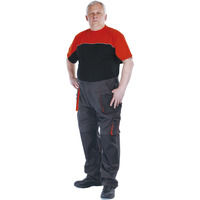 Spodnie Emerton, bawena/poliester, rozm. 62, antracytowo-pomaraczowe