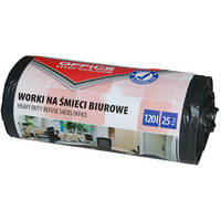 Worki na mieci biurowe OFFICE PRODUCTS, mocne (LDPE), 120l, 25szt., czarne