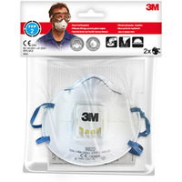 P&oacute;�maska ochronna z zaworkiem 3M Cool Flow FFP2 (8822), przeciw py�om i mg�om