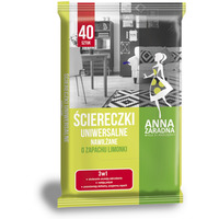 �ciereczki nawil�ane ANNA ZARADNA, uniwersalne o zapachu limonki, 40 szt., bia�e chusteczki