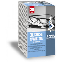 Chusteczki nawil�ane ANNA ZARADNA, do okular&oacute;w, 30 saszetek, bia�e chusteczki
