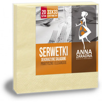 Serwetki pastelowe te 33x33 3W 20 szt.