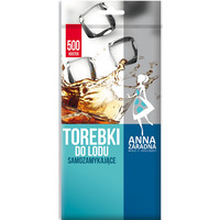 Torebki do lodu samozamykaj�ce ANNA ZARADNA, 500 kulek, bezbarwny