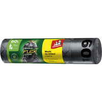 Worki na �mieci JAN NIEZB�DNY, magnum flex, LDPE, 60l, 10 szt., czarne