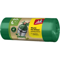 Worki na �mieci JAN NIEZB�DNY, zielony dom, easy pack, 60l, 18szt., zielone