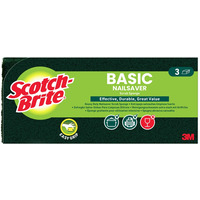 Zmywak kuchenny SCOTCH BRITE Basic, profilowany, 3 szt., óto-zielony