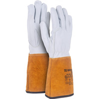 R�kawice spawalnicze DONAU SAFETY DS-KEV WELTIG, kevlar, sk&oacute;ra kozia, rozm. 10/XL, bia�o-z�ote