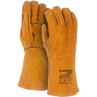R�kawice spawalnicze DONAU SAFETY DS-KEV WELMIG, kevlar, sk&oacute;ra bydl�ca, rozm. 10/XL, z�ote