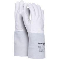 R�kawice robocze DONAU SAFETY, spawalnicze TIG, sk&oacute;ra kozia, rozm. 8/M, bia�o-szare