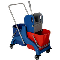 W�zek do Sprz�tania Wiadra 2 x 25 litr�w z Wyciskarka Szcz�kow�