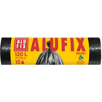 Worki na �mieci ALUFIX Economy, HDPE, 120l, 10 szt., czarne