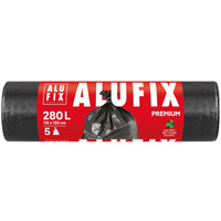 Worki na �mieci ALUFIX Profi, LDPE, 280l, 5 szt., czarne