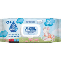 Chusteczki nawil�ane dla dzieci GOWIPES, z wod� aloesow� i d-pantenolem, 50 szt