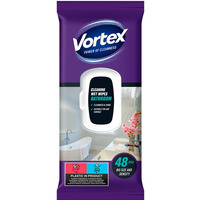 Chusteczki nawil�ane VORTEX, do �azienki, z klapk�, 48 szt