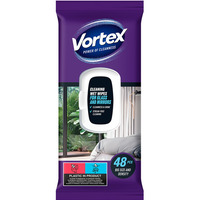 Chusteczki nawil�ane VORTEX, do szyb i luster, z klapk�, 48 szt