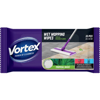 Chusteczki do mopowania pod�&oacute;g na mokro VORTEX, tropikalna oaza, 15 szt