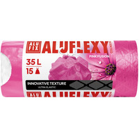 Worki na �mieci ALUFIX Aluflexy, zapach, LDPE, 35l, 15 szt., r&oacute;�owe
