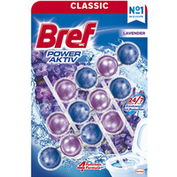 Kulki myj�co-zapachowe do toalet BREF Power Aktiv Lavender, 3x50g