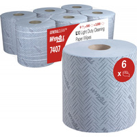 R�cznik papierowy WYPALL L10 General Clean, centralne odwijanie, 1-warstwowy, 6 rolek x 500 listk&oacute;w, niebieski