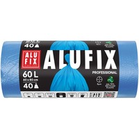 Worki na �mieci ALUFIX Professional, HDPE, 60x80cm, 8 &mu;m, 60l, 40 szt., niebieskie