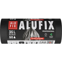 Worki na �mieci ALUFIX Professional, HDPE, 50x55cm, 10 &mu;m, 35l, 50 szt., czarne