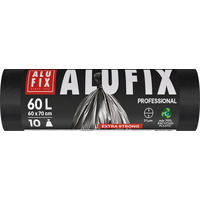 Worki na �mieci ALUFIX Professional, LDPE, 60x70cm, 21 &mu;m, 60l, 10 szt., czarne