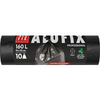 Worki na �mieci ALUFIX Professional, LDPE, 90x110cm, 30 &mu;m, 160l, 10 szt., czarne