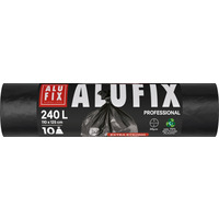 Worki na �mieci ALUFIX Professional, LDPE, 110x125cm, 30 &mu;m, 240l, 10 szt., czarne