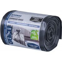 Worki na �mieci DONAU PROFESSIONAL, wytrzyma�e, super mocne, budowlane, 120l, 10 szt., czarne