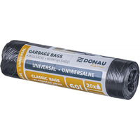 Worki na �mieci DONAU HOME, uniwersalne, 60l, 20 szt., czarne