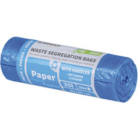 Worki do segregacji odpad&oacute;w DONAU HOME, z uszami, papier, 35l, 20 szt., niebieskie