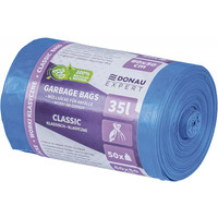 Worki na odpady DONAU EXPERT, klasyczne, LDPE, 35l, 50 szt., niebieskie