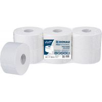 Papier toaletowy celulozowy DONAU PROFESSIONAL Jumbo, 2-warstwowy, 750 listk&oacute;w, 6szt., bia�y