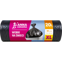 Worki na �mieci ANNA ZARADNA XL, wytrzyma�e, 20l, 50 szt., czarne