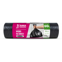 Worki na �mieci ANNA ZARADNA, mocne, 60l, 8 szt., czarne
