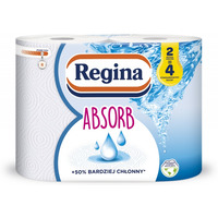 R�czniki papierowe REGINA Absorb, 3-warstwowe, 23m, 200 listk&oacute;w, 2 rolki, bia�e